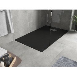Mexen Hugo   SMC cadita  140 x 90 cm,  negru ,  capace inox - 42709014-X Cadita dus 0 Mexen