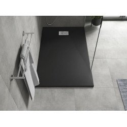 Mexen Hugo   SMC cadita  140 x 90 cm,  negru ,  capace inox - 42709014-X