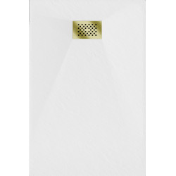 Mexen Hugo   SMC cadita  130 x 70 cm, alb ,  capace auriu - 42107013-G