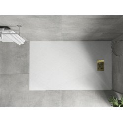 Mexen Hugo   SMC cadita  140 x 70 cm, alb ,  capace auriu - 42107014-G