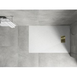 Mexen Hugo   SMC cadita  100 x 80 cm, alb ,  capace auriu - 42108010-G
