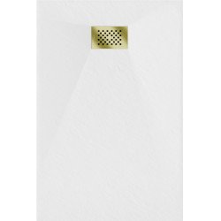 Mexen Hugo   SMC cadita  100 x 80 cm, alb ,  capace auriu - 42108010-G