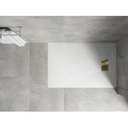 Mexen Hugo   SMC cadita  120 x 80 cm, alb ,  capace auriu - 42108012-G