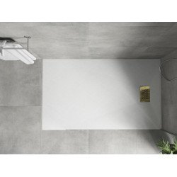 Mexen Hugo   SMC cadita  150 x 80 cm, alb ,  capace auriu - 42108015-G