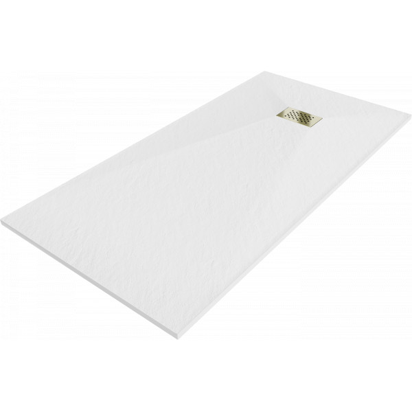 Mexen Hugo   SMC cadita  170 x 80 cm, alb ,  capace auriu - 42108017-G