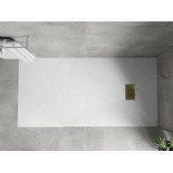 Mexen Hugo   SMC cadita  170 x 80 cm, alb ,  capace auriu - 42108017-G