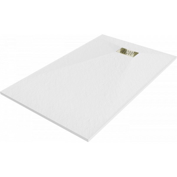 Mexen Hugo   SMC cadita  150 x 90 cm, alb ,  capace auriu - 42109015-G