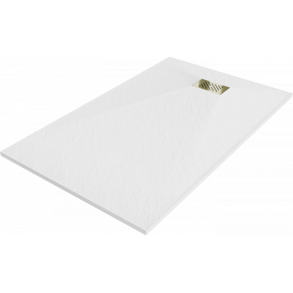 Mexen Hugo   SMC cadita  160 x 90 cm, alb ,  capace auriu - 42109016-G