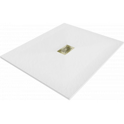 Mexen Hugo   SMC cadita  110 x 100 cm, alb ,  capace auriu - 42101011-G Cadita dus 0 Mexen