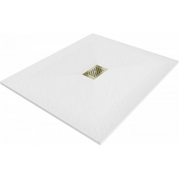 Mexen Hugo   SMC cadita  120 x 100 cm, alb ,  capace auriu - 42101012-G