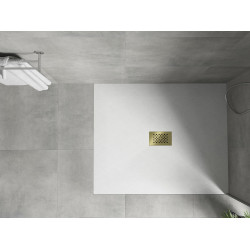 Mexen Hugo   SMC cadita  120 x 100 cm, alb ,  capace auriu - 42101012-G