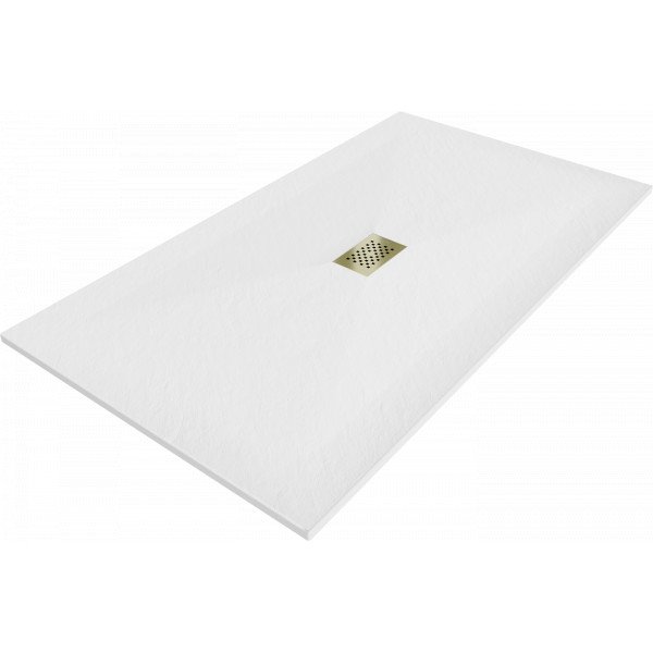 Mexen Hugo   SMC cadita  180 x 100 cm, alb ,  capace auriu - 42101018-G