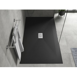 Mexen Hugo   SMC cadita  150 x 100 cm,  negru ,  capace inox - 42701015-X
