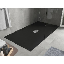 Mexen Hugo   SMC cadita  150 x 100 cm,  negru ,  capace inox - 42701015-X