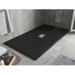 Mexen Hugo   SMC cadita  160 x 100 cm,  negru ,  capace inox - 42701016-X