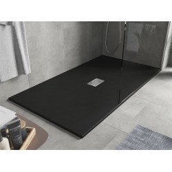 Mexen Hugo   SMC cadita  160 x 100 cm,  negru ,  capace inox - 42701016-X
