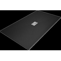 Mexen Hugo   SMC cadita  170 x 100 cm,  negru ,  capace inox - 42701017-X