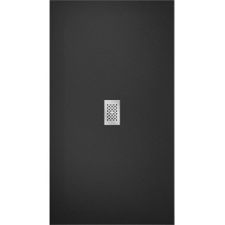 Mexen Hugo   SMC cadita  180 x 100 cm,  negru ,  capace inox - 42701018-X