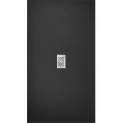 Mexen Hugo   SMC cadita  200 x 100 cm,  negru ,  capace inox - 42701020-X