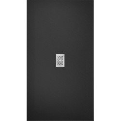 Mexen Hugo   SMC cadita  200 x 100 cm,  negru ,  capace inox - 42701020-X