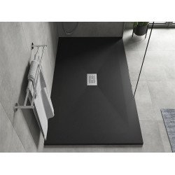 Mexen Hugo   SMC cadita  200 x 100 cm,  negru ,  capace inox - 42701020-X