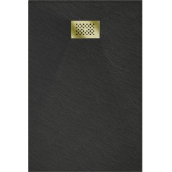 Mexen Hugo   SMC cadita  90 x 70 cm,  negru ,  capace auriu - 42707090-G