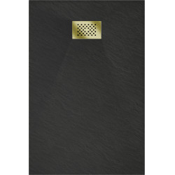Mexen Hugo   SMC cadita  100 x 70 cm,  negru ,  capace auriu - 42707010-G