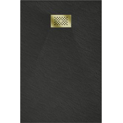 Mexen Hugo   SMC cadita  100 x 70 cm,  negru ,  capace auriu - 42707010-G