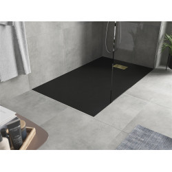 Mexen Hugo   SMC cadita  150 x 70 cm,  negru ,  capace auriu - 42707015-G Cadita dus 0 Mexen
