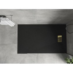 Mexen Hugo   SMC cadita  160 x 70 cm,  negru ,  capace auriu - 42707016-G