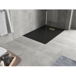 Mexen Hugo   SMC cadita  110 x 80 cm,  negru ,  capace auriu - 42708011-G Cadita dus 0 Mexen