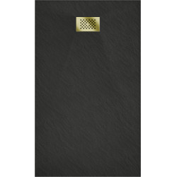 Mexen Hugo   SMC cadita  160 x 80 cm,  negru ,  capace auriu - 42708016-G