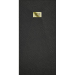 Mexen Hugo   SMC cadita  170 x 80 cm,  negru ,  capace auriu - 42708017-G