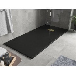Mexen Hugo   SMC cadita  170 x 80 cm,  negru ,  capace auriu - 42708017-G