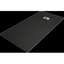 Mexen Hugo   SMC cadita  180 x 80 cm,  negru ,  capace auriu - 42708018-G
