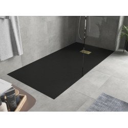 Mexen Hugo   SMC cadita  180 x 80 cm,  negru ,  capace auriu - 42708018-G