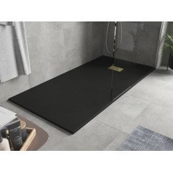 Mexen Hugo   SMC cadita  180 x 80 cm,  negru ,  capace auriu - 42708018-G