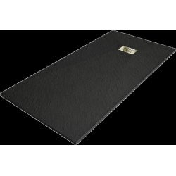 Mexen Hugo   SMC cadita  180 x 80 cm,  negru ,  capace auriu - 42708018-G