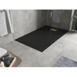 Mexen Hugo   SMC cadita  160 x 90 cm,  negru ,  capace auriu - 42709016-G Cadita dus 0 Mexen