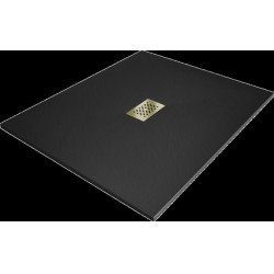 Mexen Hugo   SMC cadita  110 x 100 cm,  negru ,  capace auriu - 42701011-G
