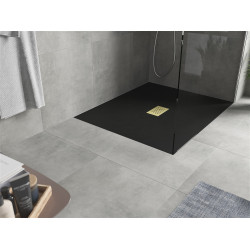 Mexen Hugo   SMC cadita  130 x 100 cm,  negru ,  capace auriu - 42701013-G Cadita dus 0 Mexen