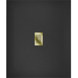 Mexen Hugo   SMC cadita  140 x 100 cm,  negru ,  capace auriu - 42701014-G