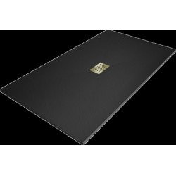 Mexen Hugo   SMC cadita  150 x 100 cm,  negru ,  capace auriu - 42701015-G