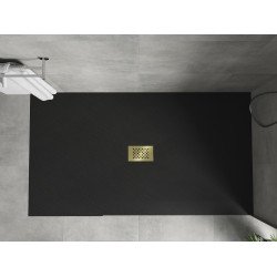 Mexen Hugo   SMC cadita  170 x 100 cm,  negru ,  capace auriu - 42701017-G