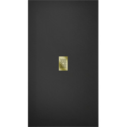 Mexen Hugo   SMC cadita  180 x 100 cm,  negru ,  capace auriu - 42701018-G