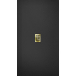 Mexen Hugo   SMC cadita  200 x 100 cm,  negru ,  capace auriu - 42701020-G