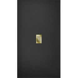 Mexen Hugo   SMC cadita  200 x 100 cm,  negru ,  capace auriu - 42701020-G