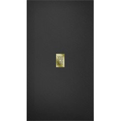 Mexen Hugo   SMC cadita  200 x 100 cm,  negru ,  capace auriu - 42701020-G