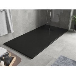 Mexen Hugo   SMC cadita  180 x 90 cm,  negru ,  capace negru - 42709018-B