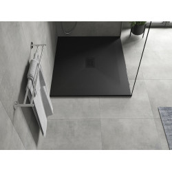 Mexen Hugo   SMC cadita  120 x 100 cm,  negru ,  capace negru - 42701012-B